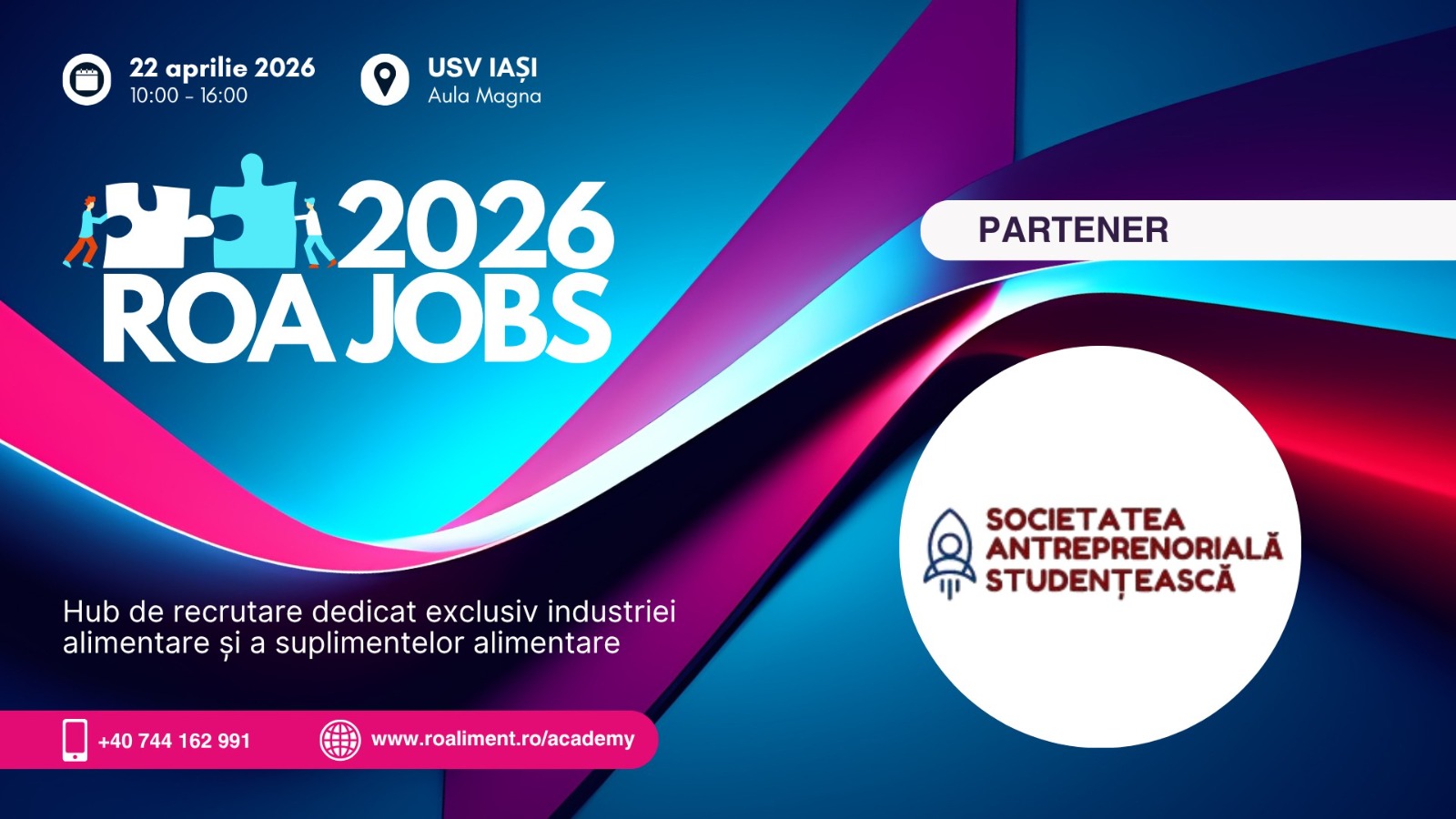 ROAJOBS 2026 conectează industria alimentară cu noua generație de profesioniști pentru viitorul pieței muncii, la USV Iași